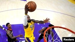 LA Lakers의 경기 장면 (자료사진)