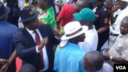 Zanu PF activists attending mini-rally in Harare on Wednesday.