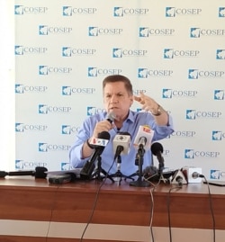 El presidente del Consejo Superior de la Empresa Privada, COSEP, José Adán Aguerrí.