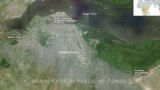 محل حملات روز دوشنبه ۳۰ دسامبر ۲۰۱۳ در پایتخت کنگو روی نقشه مشخص شده است.