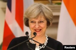 Britain's Prime Minister Theresa May said "Brexit means Brexit."