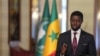 FILE—Senegal's newly elected president Bassirou Diomaye Faye addresses the nation ahead of Senegal's independence day at the presidential palace in Dakar, Senegal, April 3, 2024.
