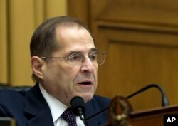 FILE - House Judiciary Committee Chairman Jerrold Nadler D-N.Y., speaks during a House Judiciary Committee hearing at Capitol Hill in Washington, Feb. 6, 2019.