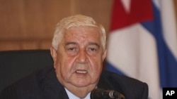 Syrian Foreign Minister Walid al-Moallem, October 9, 2011.