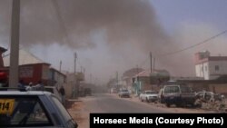 Vue sur la ville de Galkayo, juste après l'attentat-suicide Somalie, le 21 août 2016. (Horseec Media)