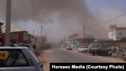 Vue sur la ville de Galkayo, juste après l'attentat-suicide, Somalie, le 21 août 2016. (Horseec Media)