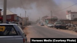 Vue sur la ville de Galkayo, juste après l'attentat-suicide, en Somalie, le 21 août 2016. (Horseec Media)