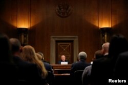 Senate Judiciary Ranking Member Patrick Leahy (D-VT) holds a public meeting in support of the Supreme Court nomination of Merrick Garland, the Chief Judge of the U.S. Court of Appeals for the D.C. Circuit in Capitol Hill in Washington, May 18, 2016.