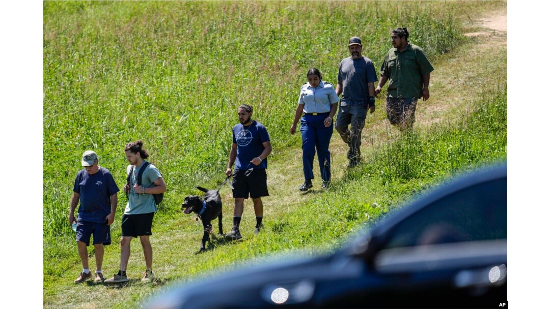 People leave Apalachee High School after a shooting at the school in Winder, Georgia, Wednesday, Sept. 4, 2024.