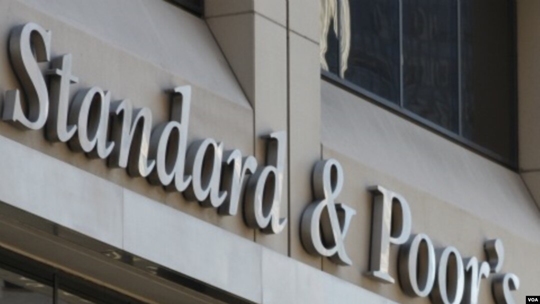 Kantor badan penilai kelayakan kredit 'Standard & Poor's' di kota New York.
