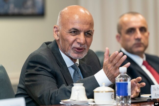صدر اشرف غنی پینٹاگان کے اپنے دورے میں ۔ 25 جون 2021