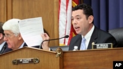 House Oversight and Government Reform Committee Chairman Rep. Jason Chaffetz, R-Utah speaks on Capitol Hill in Washington, Sept. 17, 2015.