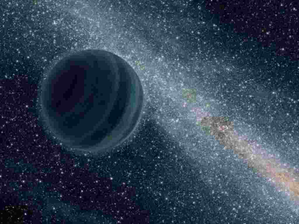 An artist's impression of a free floating planet (Illustration)