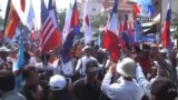 Opposition Demonstrators March on Western Embassies 