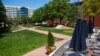 FILE - A view of part of the campus of George Washington University in Washington, May 7, 2020. Torch on the Potomac was established by Chinese international students from the university.