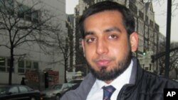 This Thursday, Feb. 16, 2012 photo shows Jawad Rasul near the City College of New York where he is a student. Rasul's name ended up in a New York Police Department report after an undercover officer accompanied him and other Muslim students on a whitewate