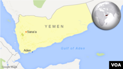 Map of Yemen.