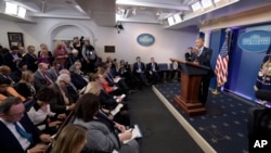 President Barack Obama speaks during a news conference, Dec. 16, 2016, in the briefing room of the White House in Washington.