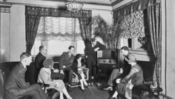 A group of radio listeners in Washington DC in the 1920s