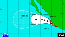 De acuerdo con los meteorólogos, se espera que por la noche de este martes 21 de junio de 2011, el huracán Beatriz vuelva a alejarse de la costa mexicana.