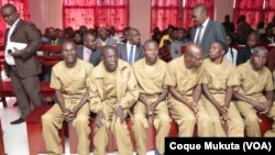 Des opposants angolais lors d'un procès au tribunal provincial de Huambo, Angola