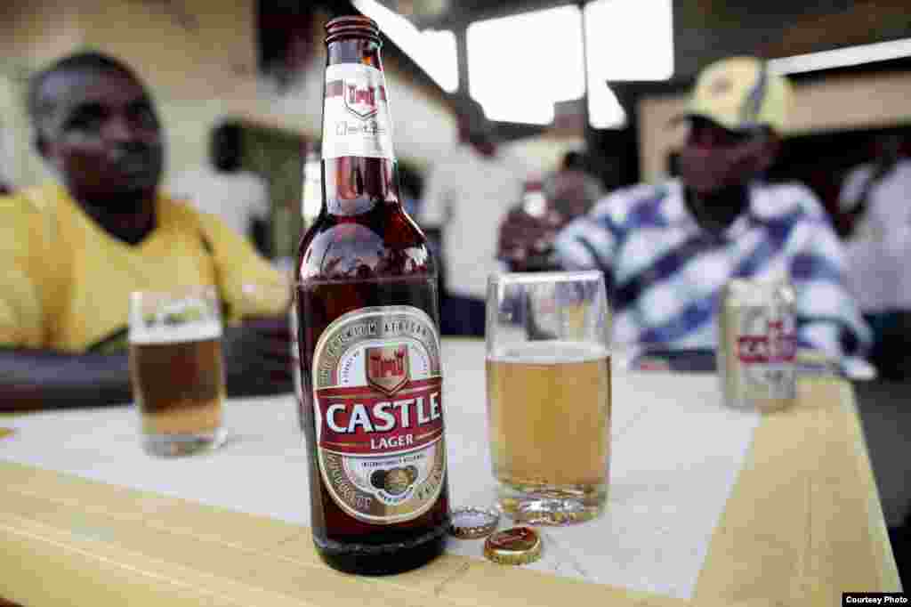 South African Breweries generally uses less flavorful hops to make beers such as the popular Castle Lager (photo courtesy South African Breweries)