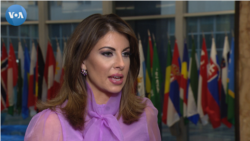 State Department Spokesperson Morgan Ortagus talks to VOA's Navbahor Imamova, Washington, February 6, 2020