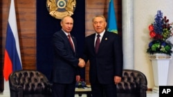 Владимир Путин и Нурсултан Назарбаев 