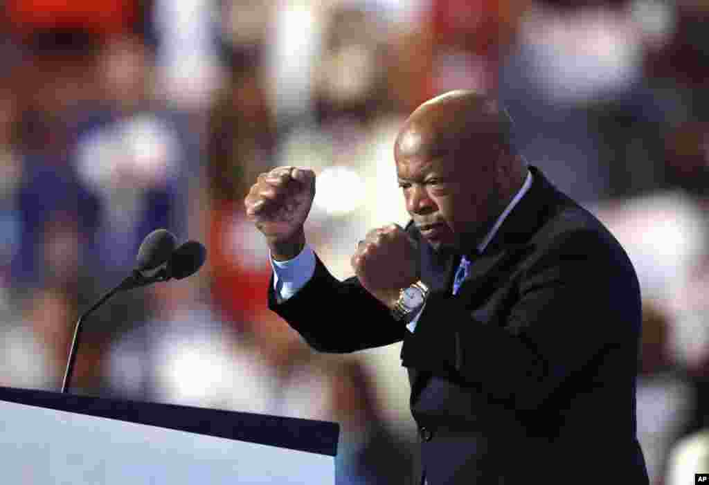 Rep. John Lewis, D-Ga., seconds the nomination of Hillary Clinton as president