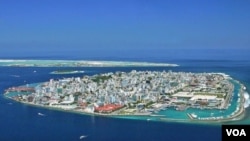 Male, ibukota Kepulauan Maladewa, salah satu tujuan wisata yang terletak di Samudera Hindia.
