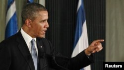 President Obama at news conference in Jerusalem, Mar. 20, 2013