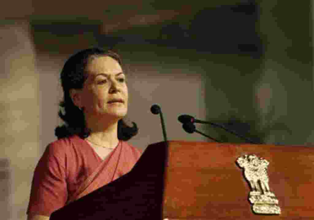 7. - Sonia Gandhi, presidenta del Congreso por el Partido Nacionalista de la India.