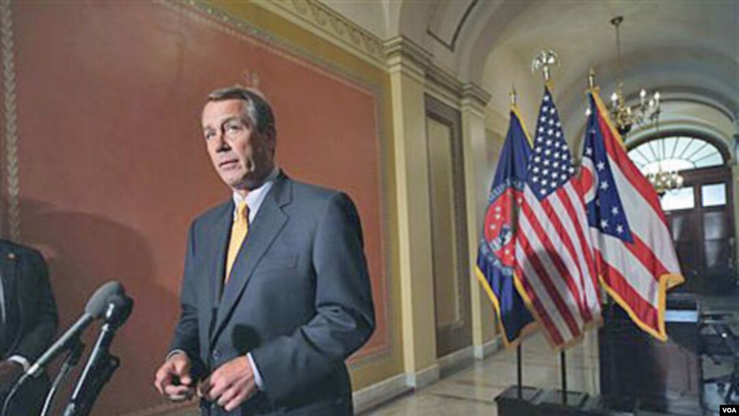 Ketua DPR Amerika John Boehner di Capitol Hill, Washington.