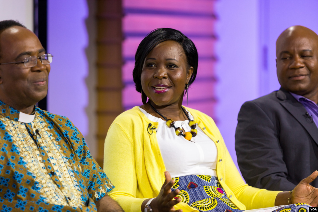 Faustine Wabwire (center) is the Senior Foreign Assistance Policy Analyst for Bread for the World, a non profit organization that seeks strategies on ways to end hunger . She has been published extensively and worked in a number of positions in academia, research and international development.