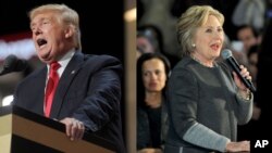 Le candidat républicain à la présidentielle américaine Donald Trump, à gauche, et sa rivale démocrate Hillary Clinton.