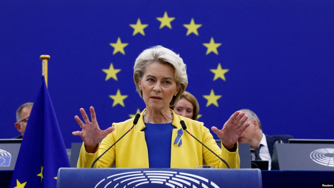 European Commission President Von der Leyen delivers state of the European Union address, in Strasbourg