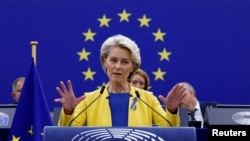 European Commission President Von der Leyen delivers state of the European Union address, in Strasbourg