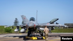 F-16 fighter jets at Fighter Wing Skrydstrup