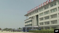 This image made from May 21, 2014, video shows the Pyongyang University of Science and Technology. North Korea confirmed on May 3, 2017, the detention of Tony Kim, who taught accounting at the university. 