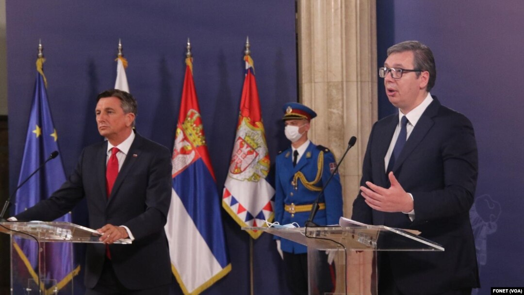 Predsednik Slovenije Borut Pahor i predsednik Srbije Aleksandar Vučić (foto Fonet)