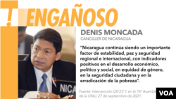 En su discurso en la ONU este mes, el canciller de Nicaragua, Denis Moncada, defendió la soberanía del país, criticó el imperialismo y apoyó a los gobiernos de Venezuela, Bielorrusia o Corea del Norte.