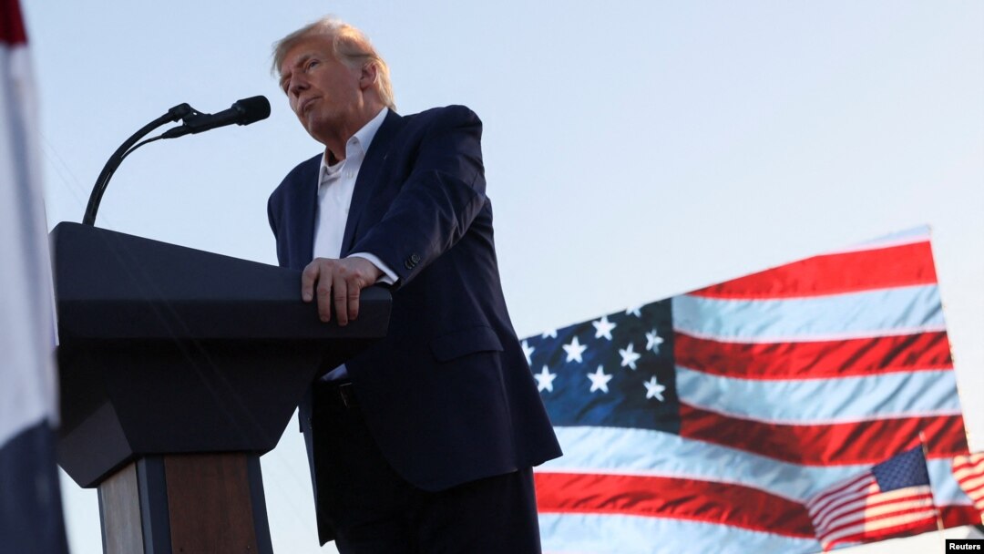 Former U.S. President Donald Trump attends his first campaign rally after announcing his candidacy for president in the 2024 election at an event in Waco, Texas, March 25, 2023. 