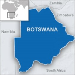 Map of Botswana