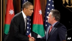 President Obama, left, and Jordan's King Abdullah in Amman, Jordan March 22, 2013