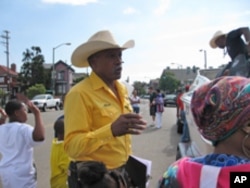 Cowboy association members, like Randy Harris, keep the memory of black cowboys alive through educational programs at schools, churches and neighborhood groups in northern California.
