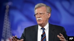 FILE - Former U.S. Ambassador to the UN John Bolton speaks at the Conservative Political Action Conference, Feb. 24, 2017, in Oxon Hill, Maryland. 