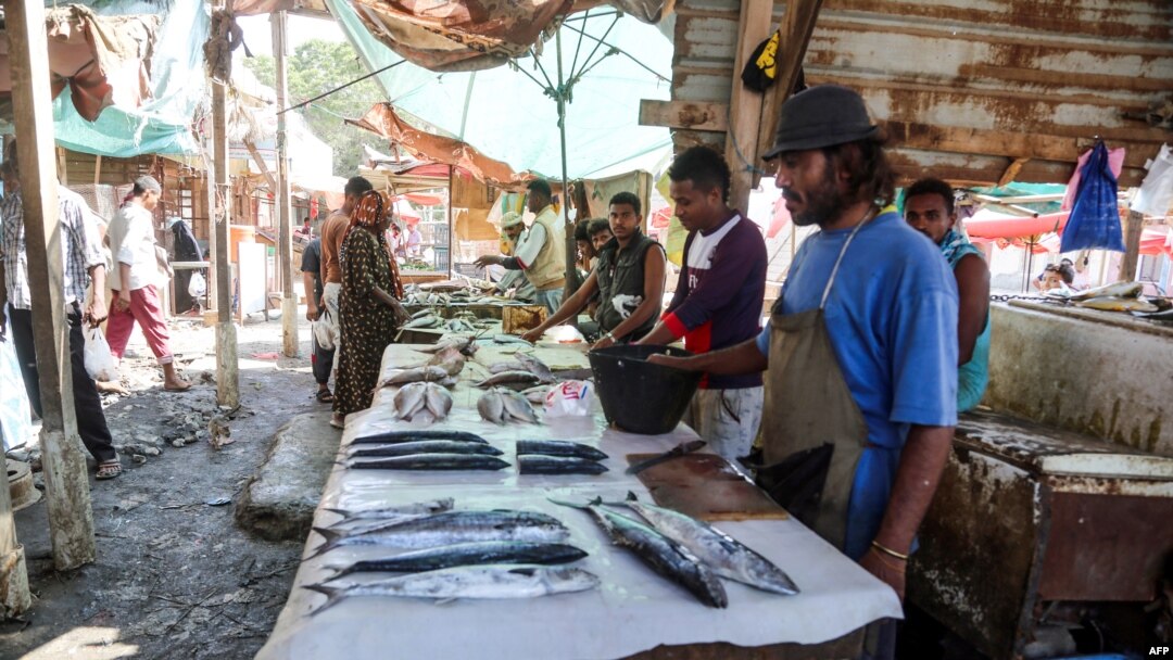 Suasana pasar di kota pelabuhan Hodeida yang dikuasi oleh Houthi, 14 Desember 2018. (Foto: dok)