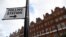 A polling station sign is seen ahead of the forthcoming general election, in London, June 6, 2017. 