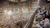 FILE - Muslim men attend a prayer at Istiqlal Mosque in Jakarta, Indonesia, Feb. 11, 2017. 