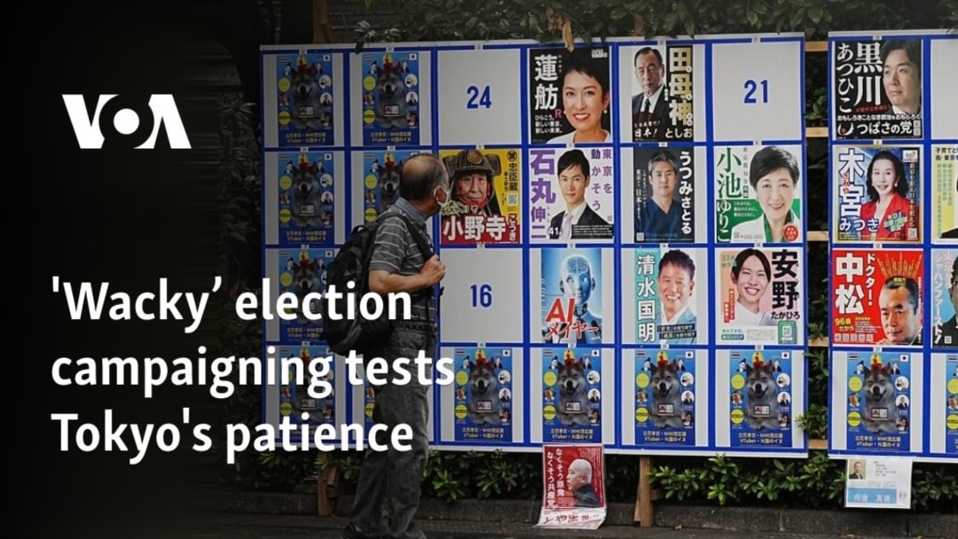 Wacky' election campaigning tests Tokyo's patience